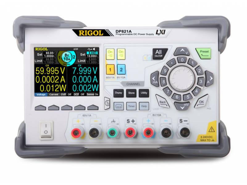 Programowalny zasilacz laboratoryjny DP821A Rigol 60V/1A, 8V/10A seria DP800A
