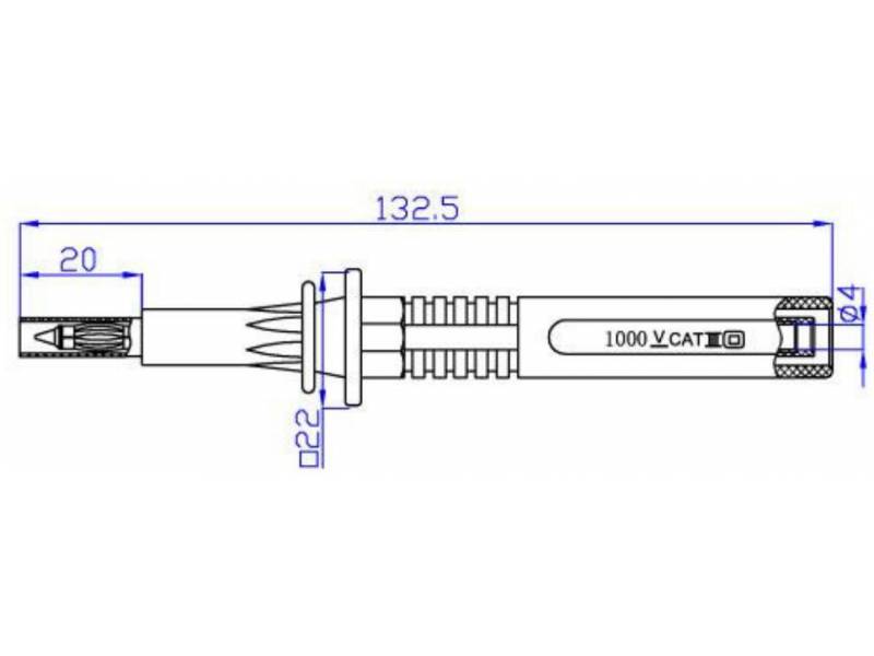 20.212 Przejściówka banan-ostrze z bezp. NDN