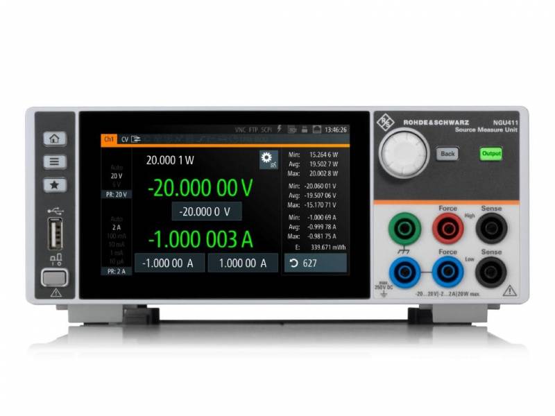 Rohde&Schwarz NGU411 Czterokwadrantowa jednostka pomiaru źródła (SMU), 20W