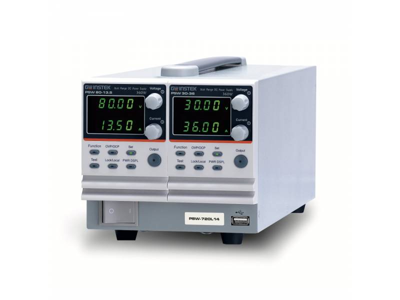 PSW-720L45 programowalny zasilacz DC 2 kanały (1x80V/13.5A, 1x160V/7.2A, 720W) GWinstek