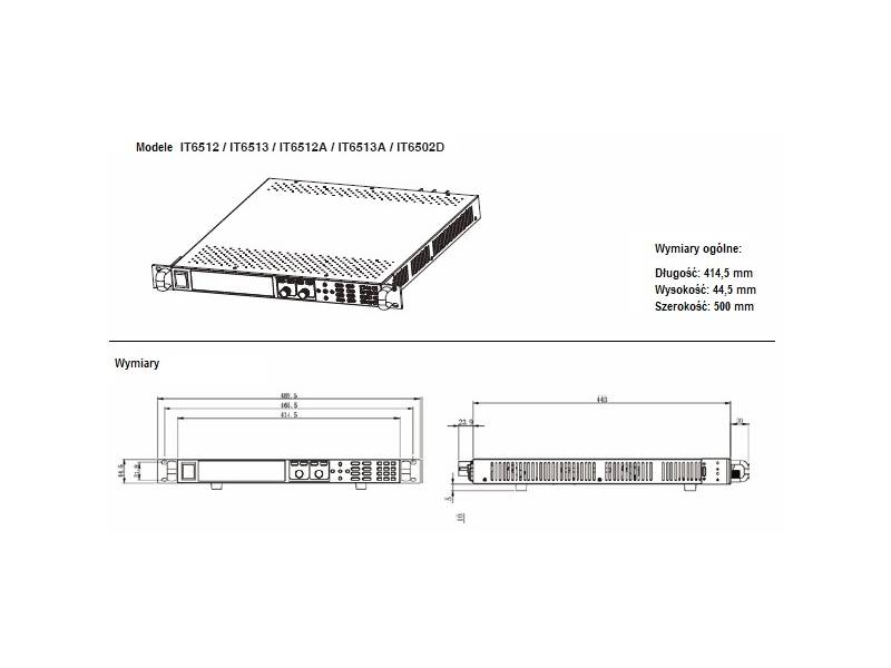 ITECH IT6533C - szerokozakresowy zasilacz DC dużej mocy (6 kW, 200 V, 120 A) seria IT6500