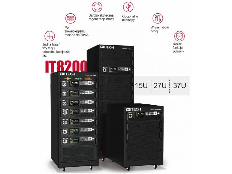 ITECH IT82105-350-630 - obciążenie elektroniczne AC/DC regeneracyjne (105 kVA, 350 V, 630 A) seria IT8200
